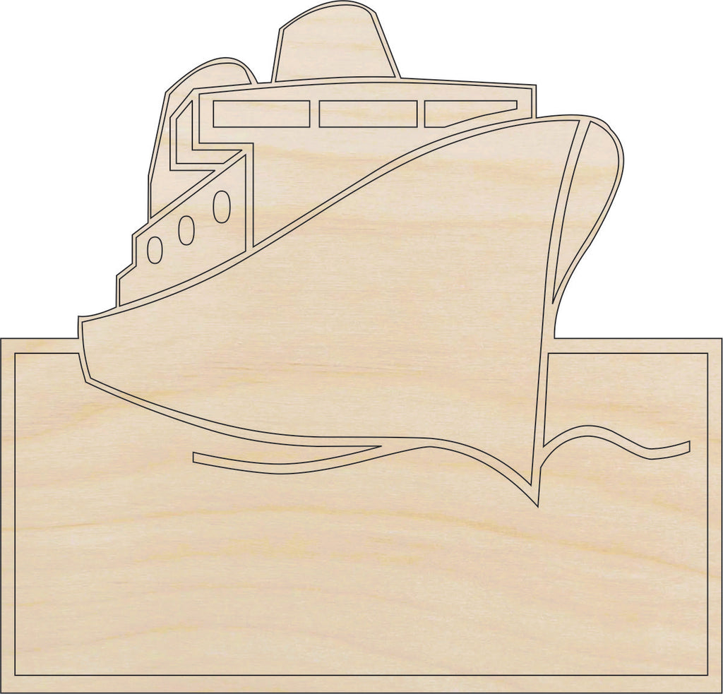 Ship - Laser Cut Wood Shape BOT7