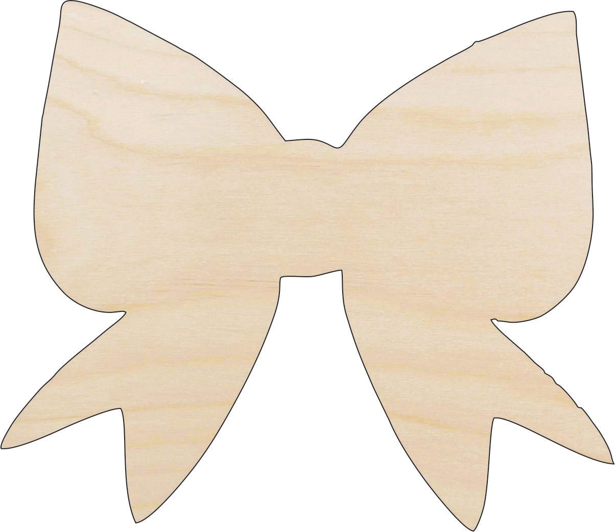 Bow Wood Craft Shape - Laser Cut Baltic Birch Unfinished DIY Wood Art Supplies BOW10 - The Wood Shape Store