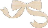 Bow Wood Craft Shape - Laser Cut Baltic Birch Unfinished DIY Wood Art Supplies BOW6 - The Wood Shape Store
