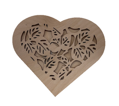3D Heart Box 5 Pieces Laser Cut Out Unfinished Wood BOX1 3D Heart Box 5 Pieces Laser Cut Out Unfinished Wood BOX1