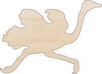 Ostrich Wood Craft Shape - Laser Cut Baltic Birch Unfinished DIY Wood Art Supplies BRD101 - The Wood Shape Store