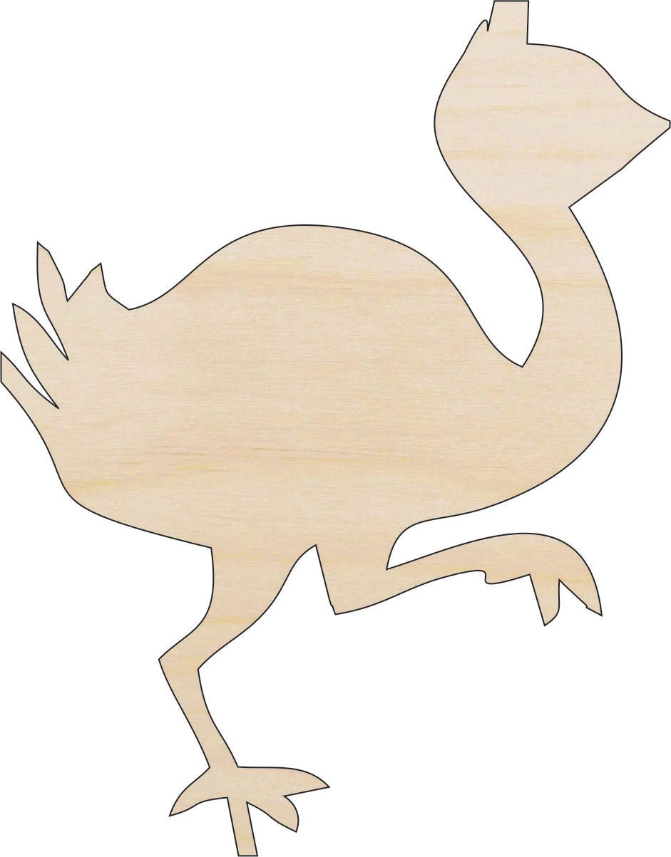 Ostrich Wood Craft Shape - Laser Cut Baltic Birch Unfinished DIY Wood Art Supplies BRD105 - The Wood Shape Store
