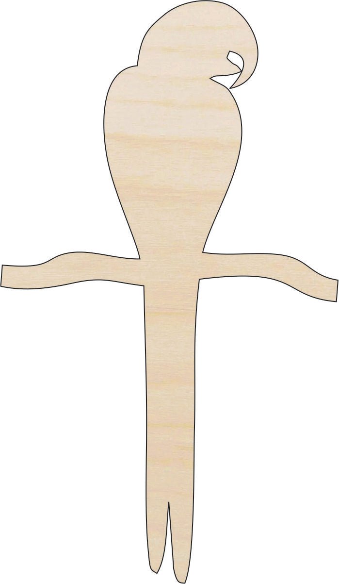Parrot Wood Craft Shape - Laser Cut Baltic Birch Unfinished DIY Wood Art Supplies BRD109 - The Wood Shape Store