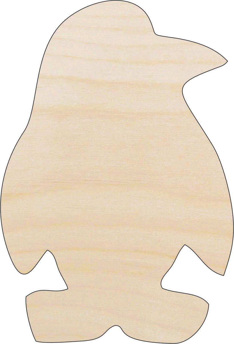Penguin Wood Craft Shape - Laser Cut Baltic Birch Unfinished DIY Wood Art Supplies BRD113 - The Wood Shape Store