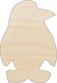 Penguin Wood Craft Shape - Laser Cut Baltic Birch Unfinished DIY Wood Art Supplies BRD113 - The Wood Shape Store
