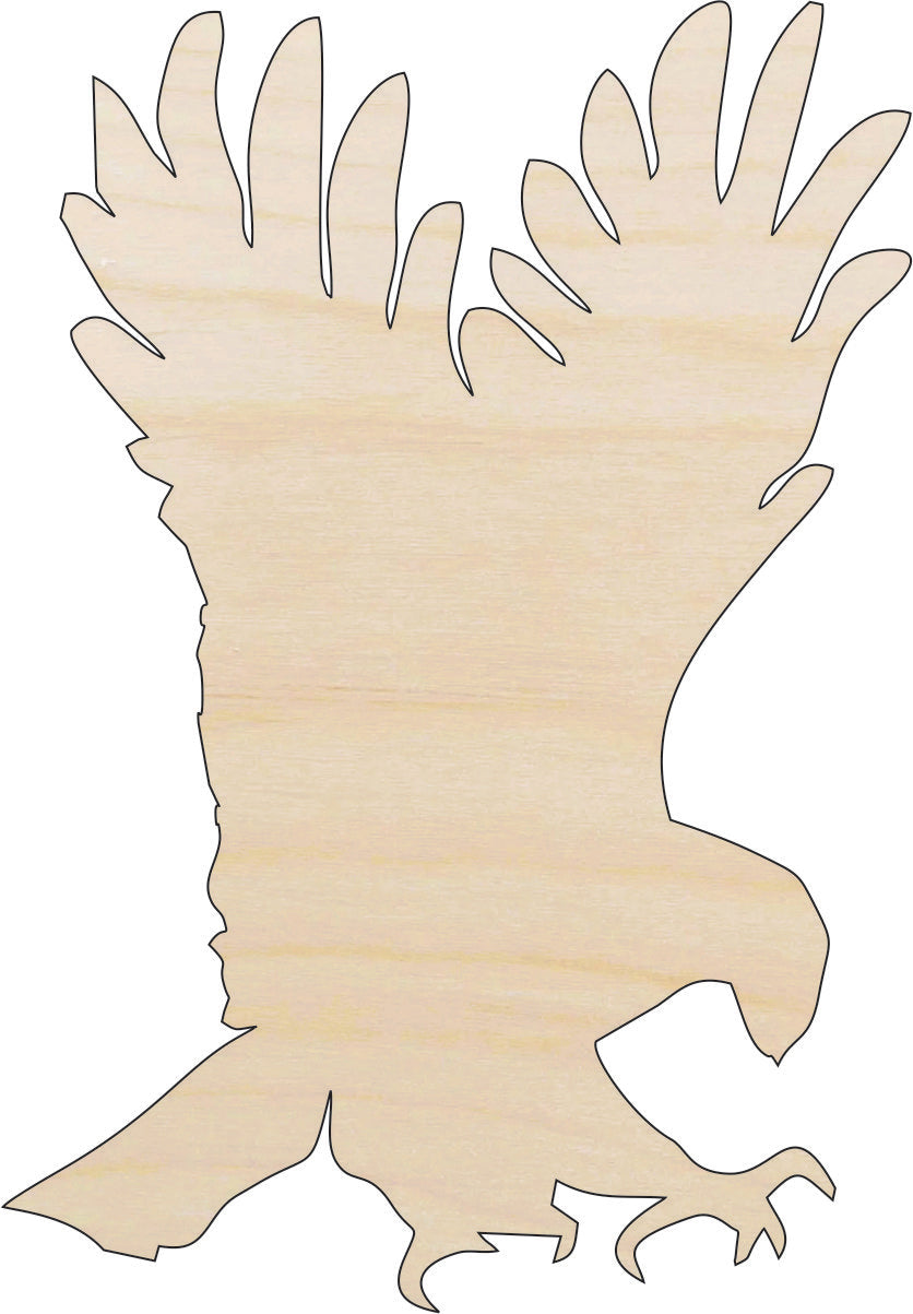 Bird Eagle - Laser Cut Out Unfinished Wood Craft Shape BRD119 Bird Eagle - Laser Cut Out Unfinished Wood Craft Shape BRD119