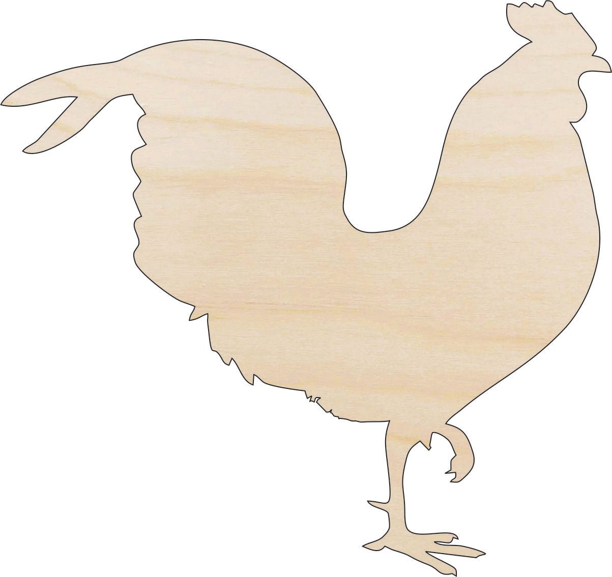 Chicken Wood Craft Shape - Laser Cut Baltic Birch Unfinished DIY Wood Art Supplies BRD132 - The Wood Shape Store