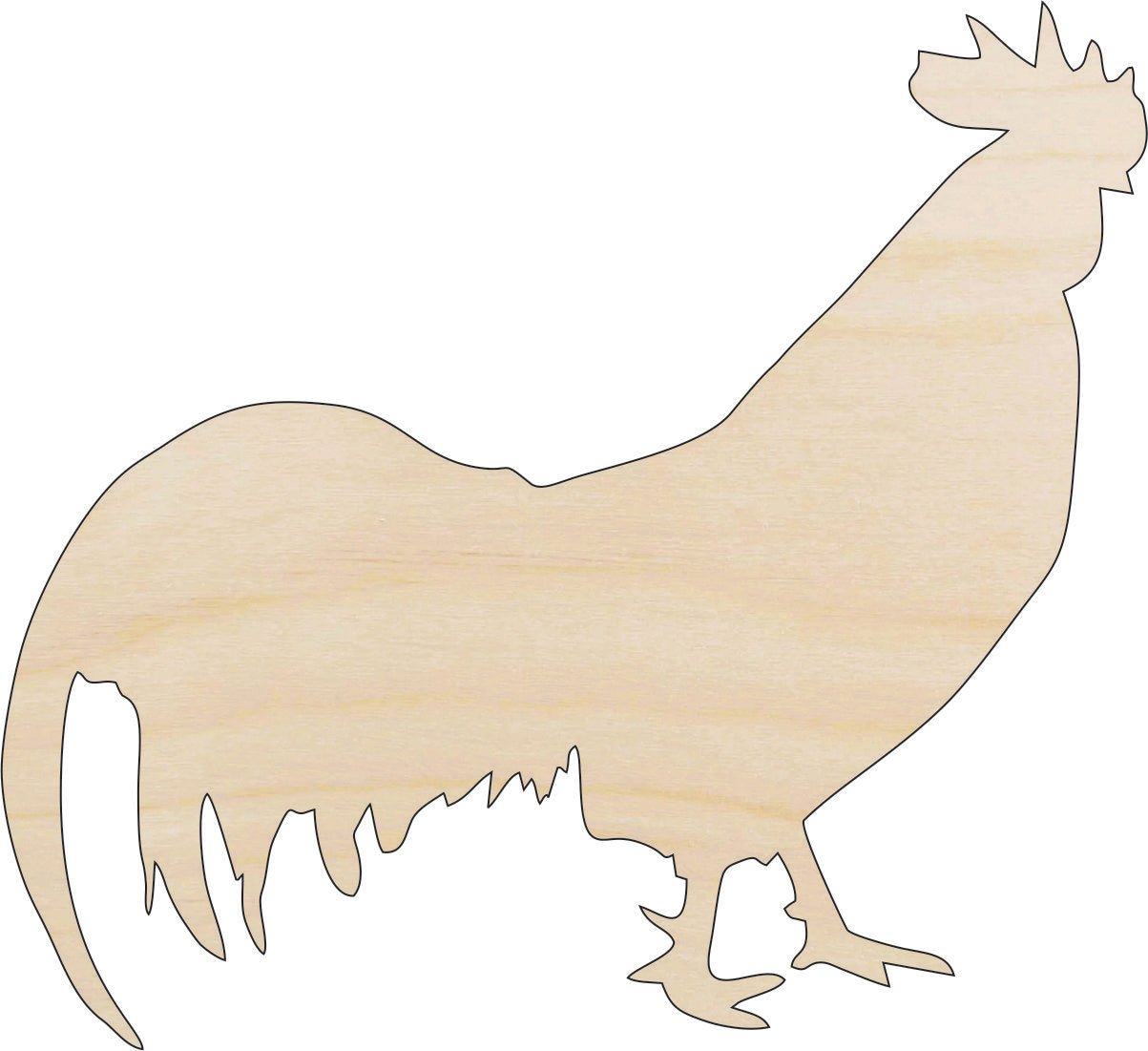 Chicken Wood Craft Shape - Laser Cut Baltic Birch Unfinished DIY Wood Art Supplies BRD133 - The Wood Shape Store