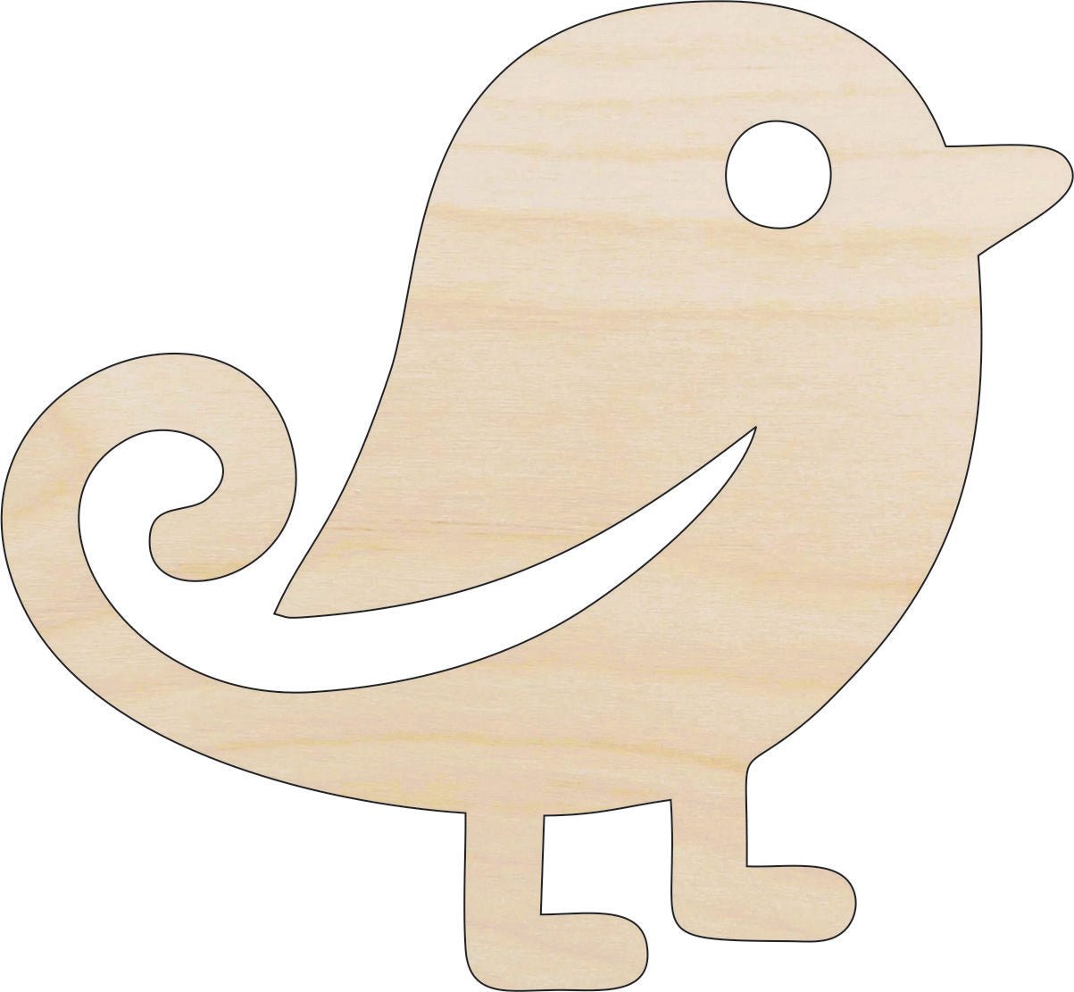 Bird Wood Craft Shape - Laser Cut Baltic Birch Unfinished DIY Wood Art Supplies BRD138 - The Wood Shape Store
