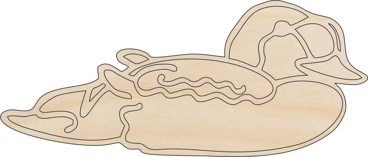 Duck Wood Craft Shape - Laser Cut Baltic Birch Unfinished DIY Wood Art Supplies BRD139 - The Wood Shape Store