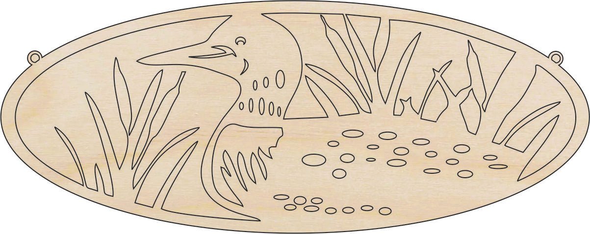 Bird Scene Wood Craft Shape - Laser Cut Baltic Birch Unfinished DIY Wood Art Supplies BRD142 - The Wood Shape Store