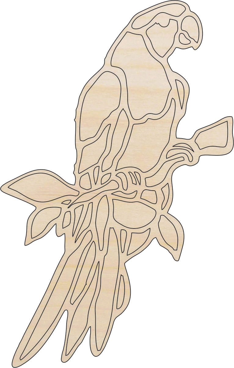 Bird Parrot - Laser Cut Out Unfinished Wood Craft Shape BRD146