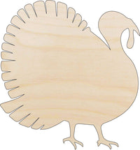 Turkey Wood Craft Shape - Laser Cut Baltic Birch Unfinished DIY Wood Art Supplies BRD147 - The Wood Shape Store