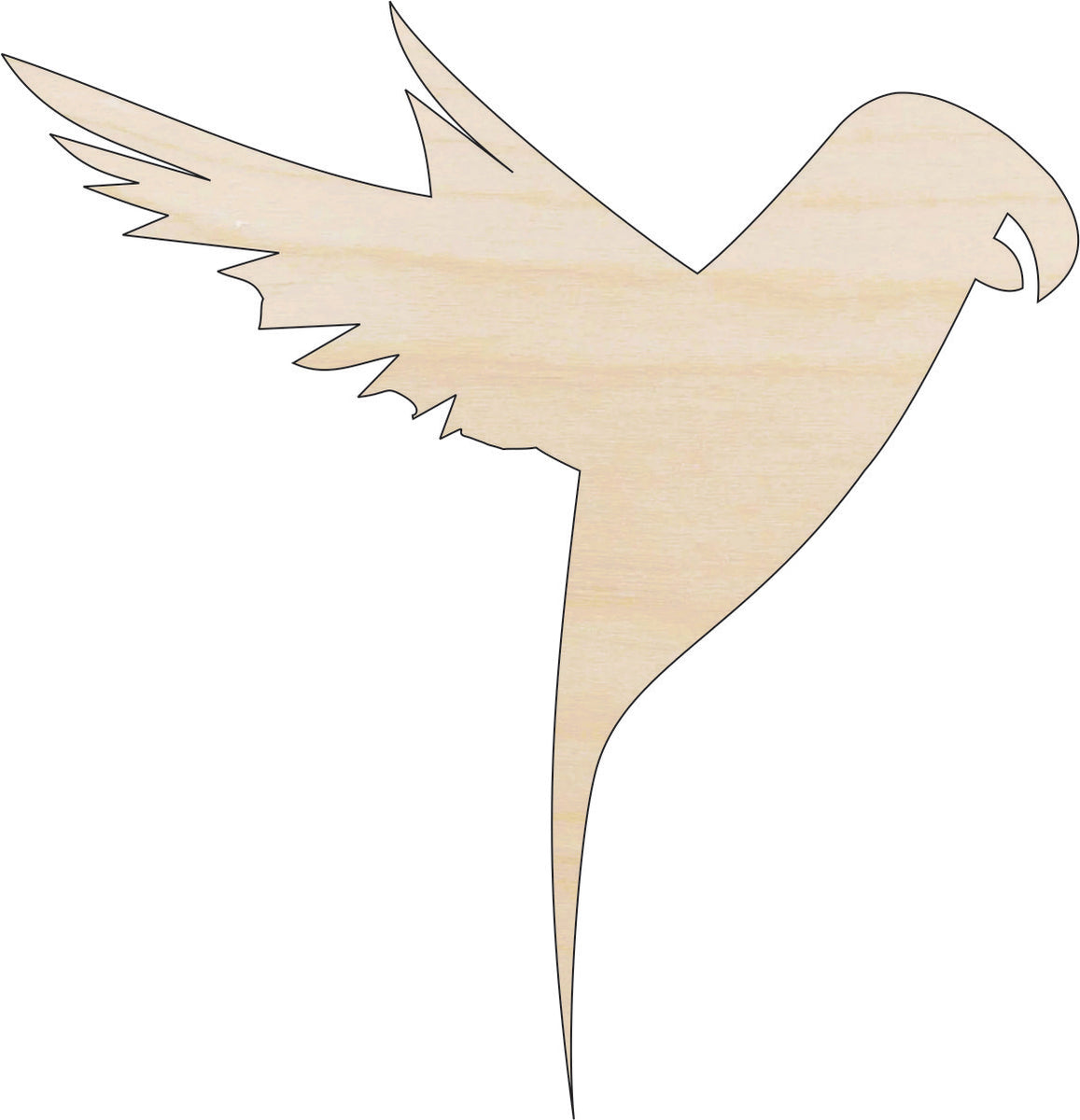 Bird Parrot - Laser Cut Out Unfinished Wood Craft Shape BRD158 Bird Parrot - Laser Cut Out Unfinished Wood Craft Shape BRD158