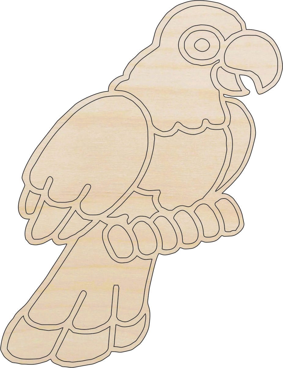 Parrot Wood Craft Shape - Laser Cut Baltic Birch Unfinished DIY Wood Art Supplies BRD159 - The Wood Shape Store