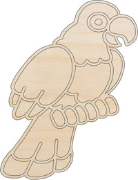 Parrot Wood Craft Shape - Laser Cut Baltic Birch Unfinished DIY Wood Art Supplies BRD159 - The Wood Shape Store