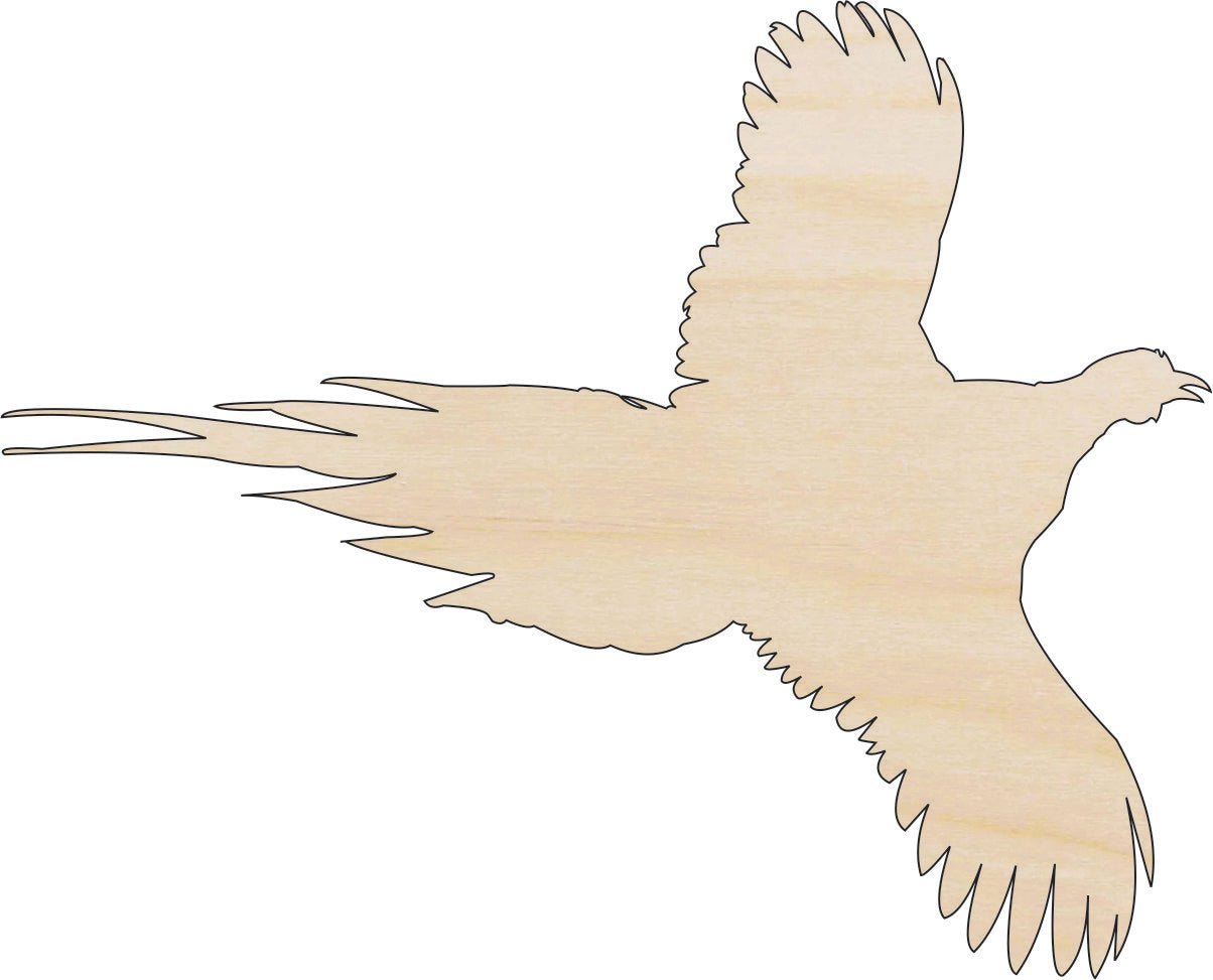 Pheasant Wood Craft Shape - Laser Cut Baltic Birch Unfinished DIY Wood Art Supplies BRD15 - The Wood Shape Store