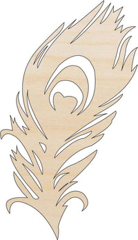 Feather Wood Craft Shape - Laser Cut Baltic Birch Unfinished DIY Wood Art Supplies BRD161 - The Wood Shape Store