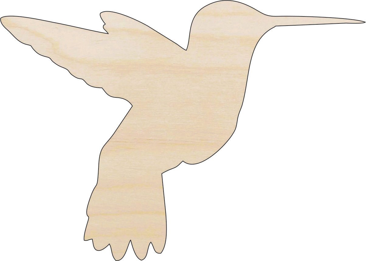 Hummingbird Wood Craft Shape - Laser Cut Baltic Birch Unfinished DIY Wood Art Supplies BRD167 - The Wood Shape Store