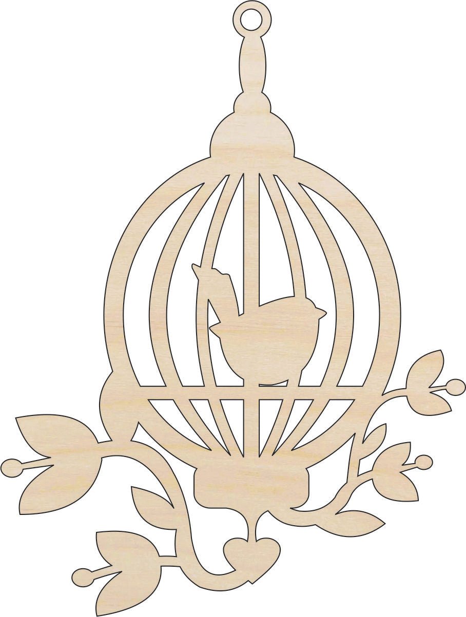 Birdcage Wood Craft Shape - Laser Cut Baltic Birch Unfinished DIY Wood Art Supplies BRD171 - The Wood Shape Store