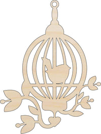 Birdcage Wood Craft Shape - Laser Cut Baltic Birch Unfinished DIY Wood Art Supplies BRD171 - The Wood Shape Store