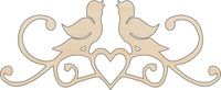 Love Birds Wood Craft Shape - Laser Cut Baltic Birch Unfinished DIY Wood Art Supplies BRD172 - The Wood Shape Store