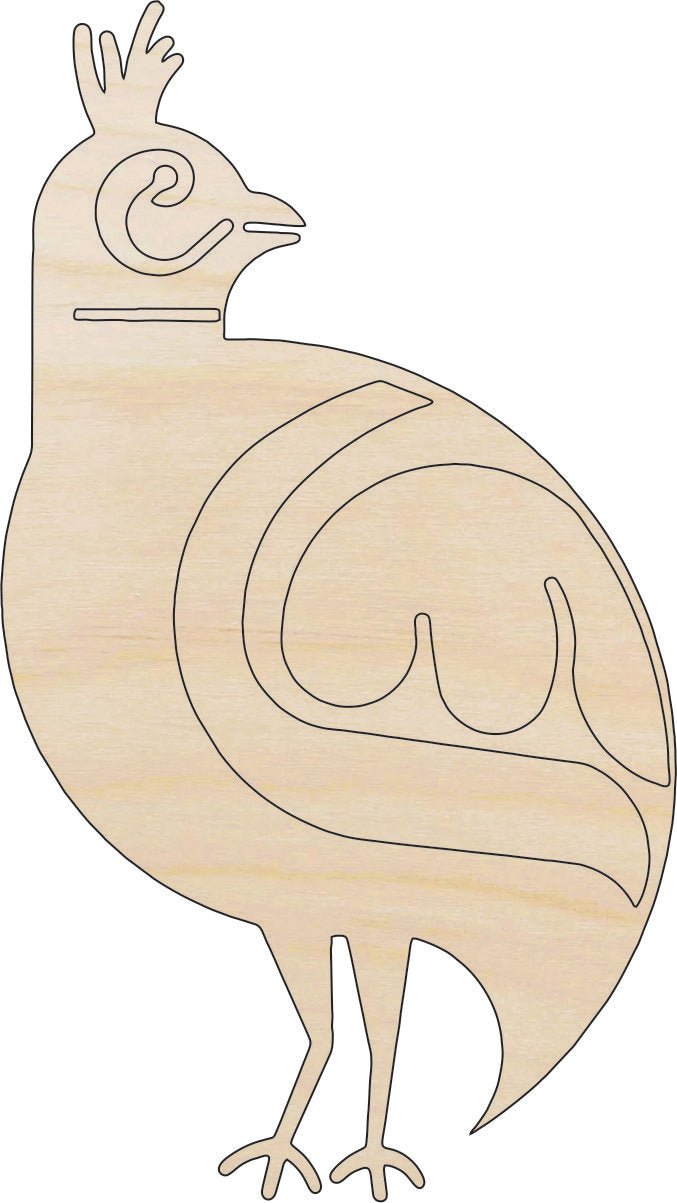 Quail Wood Craft Shape - Laser Cut Baltic Birch Unfinished DIY Wood Art Supplies BRD173 - The Wood Shape Store