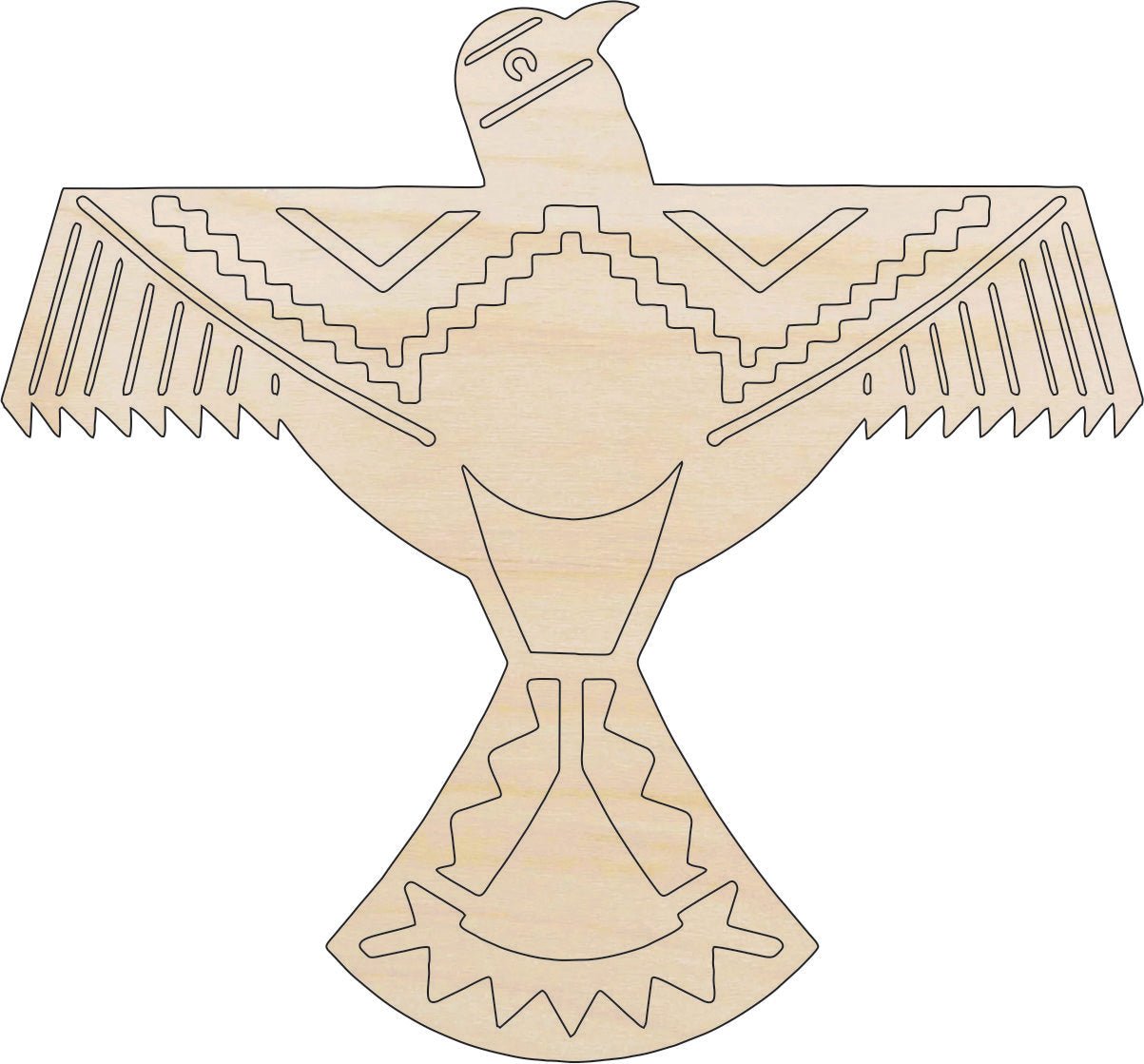 Eagle Wood Craft Shape - Laser Cut Baltic Birch Unfinished DIY Wood Art Supplies BRD174 - The Wood Shape Store
