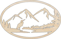 Bird Scene Wood Craft Shape - Laser Cut Baltic Birch Unfinished DIY Wood Art Supplies BRD179 - The Wood Shape Store