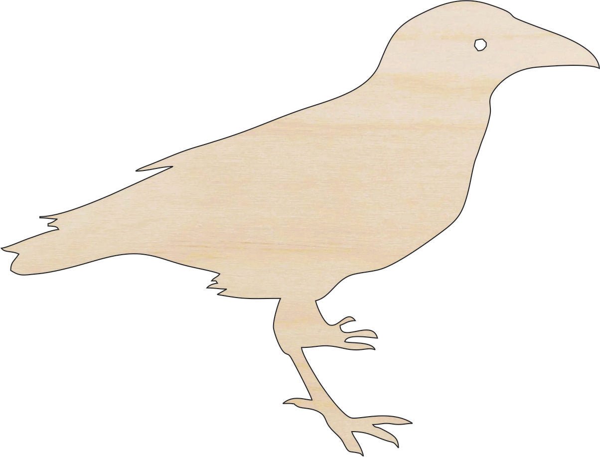 Raven Wood Craft Shape - Laser Cut Baltic Birch Unfinished DIY Wood Art Supplies BRD17 - The Wood Shape Store