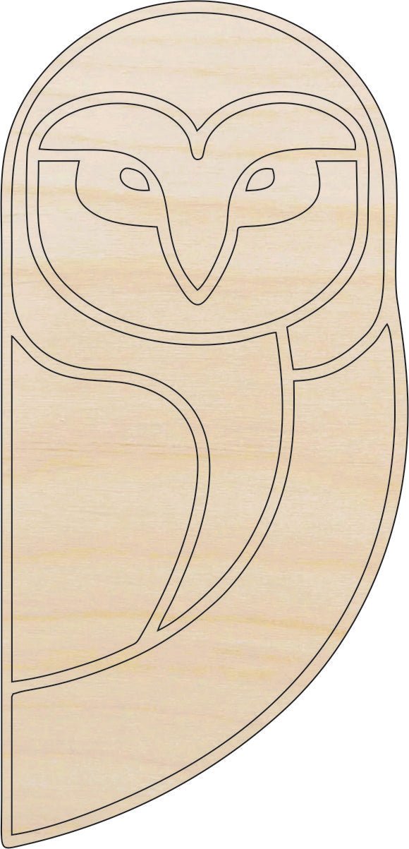 Owl Wood Craft Shape - Laser Cut Baltic Birch Unfinished DIY Wood Art Supplies BRD192 - The Wood Shape Store
