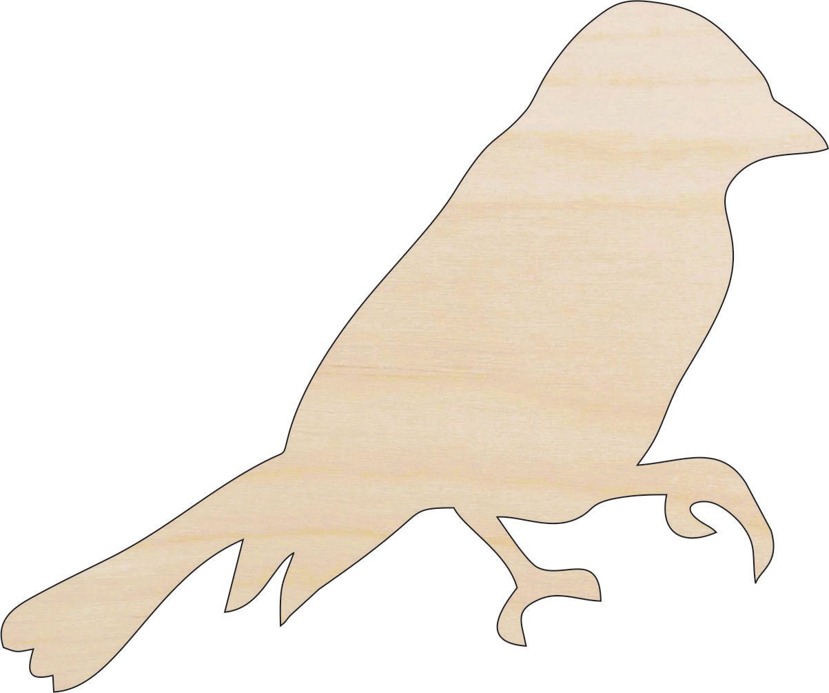 Raven Wood Craft Shape - Laser Cut Baltic Birch Unfinished DIY Wood Art Supplies BRD200 - The Wood Shape Store