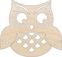 Owl Wood Craft Shape - Laser Cut Baltic Birch Unfinished DIY Wood Art Supplies BRD215 - The Wood Shape Store