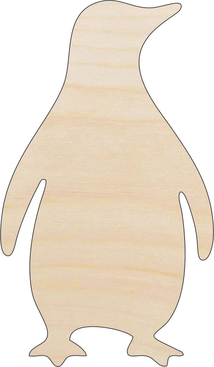 Penguin Wood Craft Shape - Laser Cut Baltic Birch Unfinished DIY Wood Art Supplies BRD230 - The Wood Shape Store