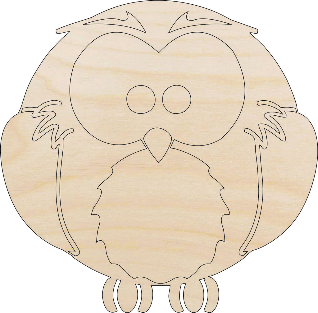 Bird Owl - Laser Cut Out Unfinished Wood Craft Shape BRD29