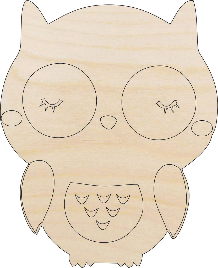 Bird Owl - Laser Cut Out Unfinished Wood Craft Shape BRD32