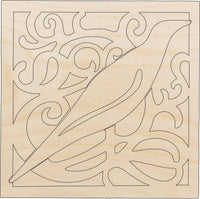 Bird Design Wood Craft Shape - Laser Cut Baltic Birch Unfinished DIY Wood Art Supplies BRD36 - The Wood Shape Store