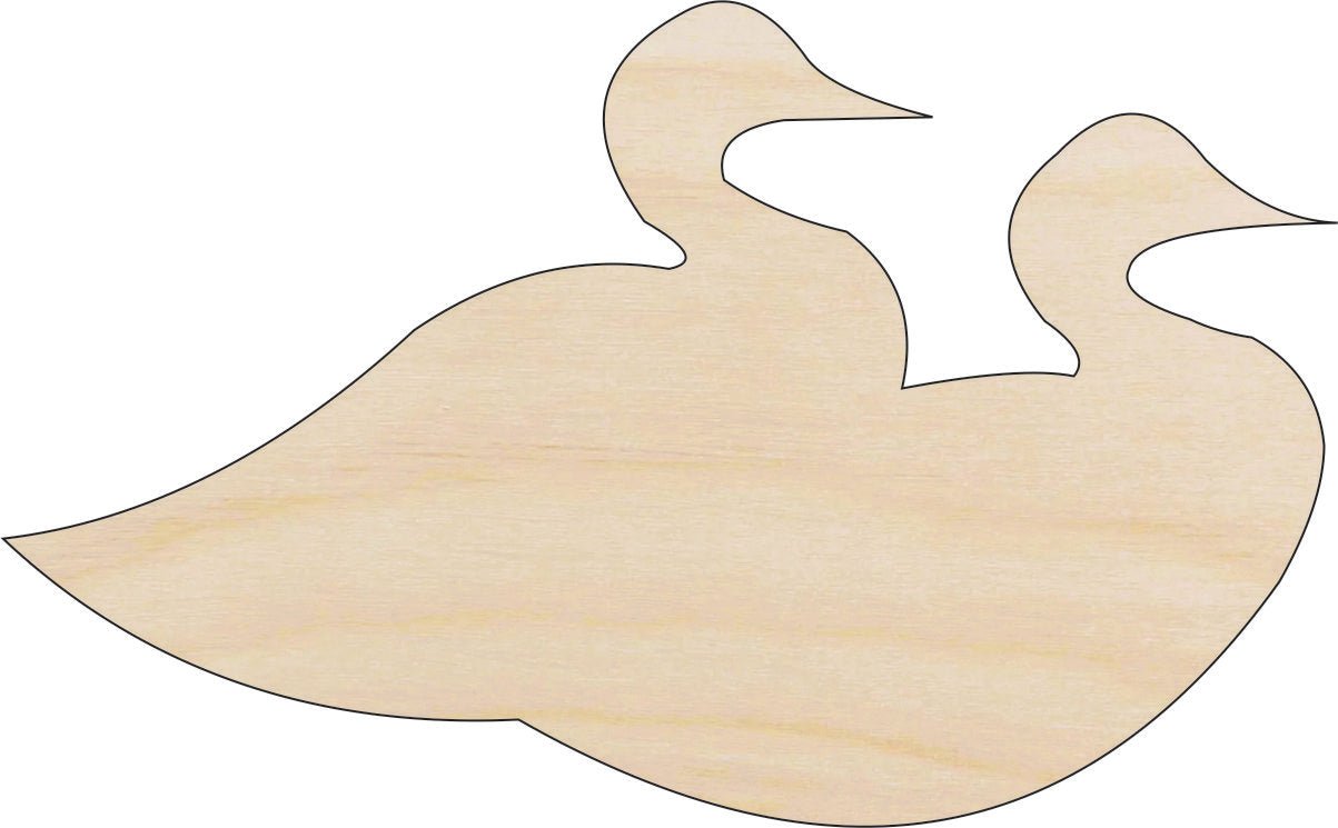 Duck Wood Craft Shape - Laser Cut Baltic Birch Unfinished DIY Wood Art Supplies BRD39 - The Wood Shape Store