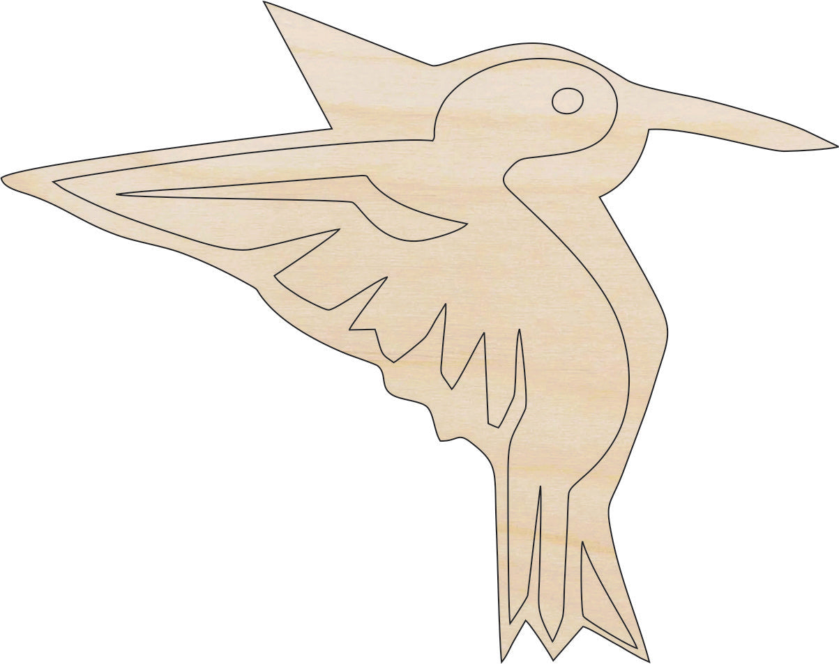 Bird Hummingbird - Laser Cut Out Unfinished Wood Craft Shape BRD42 Bird Hummingbird - Laser Cut Out Unfinished Wood Craft Shape BRD42