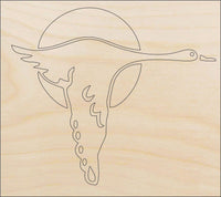 Goose Wood Craft Shape - Laser Cut Baltic Birch Unfinished DIY Wood Art Supplies BRD43 - The Wood Shape Store