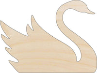 Swan Wood Craft Shape - Laser Cut Baltic Birch Unfinished DIY Wood Art Supplies BRD44 - The Wood Shape Store