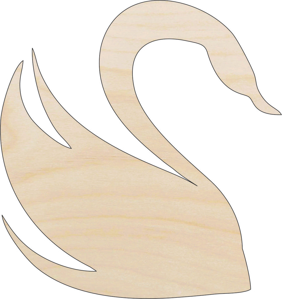 Bird Swan - Laser Cut Out Unfinished Wood Craft Shape BRD47