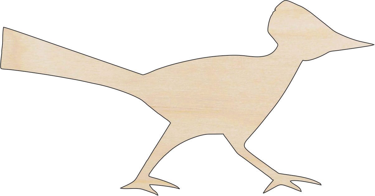 Roadrunner Wood Craft Shape - Laser Cut Baltic Birch Unfinished DIY Wood Art Supplies BRD53 - The Wood Shape Store