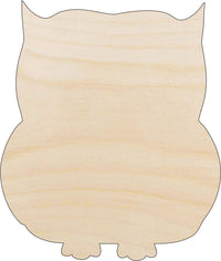 Owl Wood Craft Shape - Laser Cut Baltic Birch Unfinished DIY Wood Art Supplies BRD56 - The Wood Shape Store