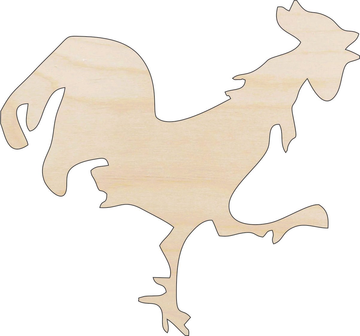Chicken Wood Craft Shape - Laser Cut Baltic Birch Unfinished DIY Wood Art Supplies BRD63 - The Wood Shape Store