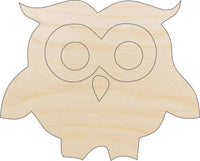 Owl Wood Craft Shape - Laser Cut Baltic Birch Unfinished DIY Wood Art Supplies BRD64 - The Wood Shape Store