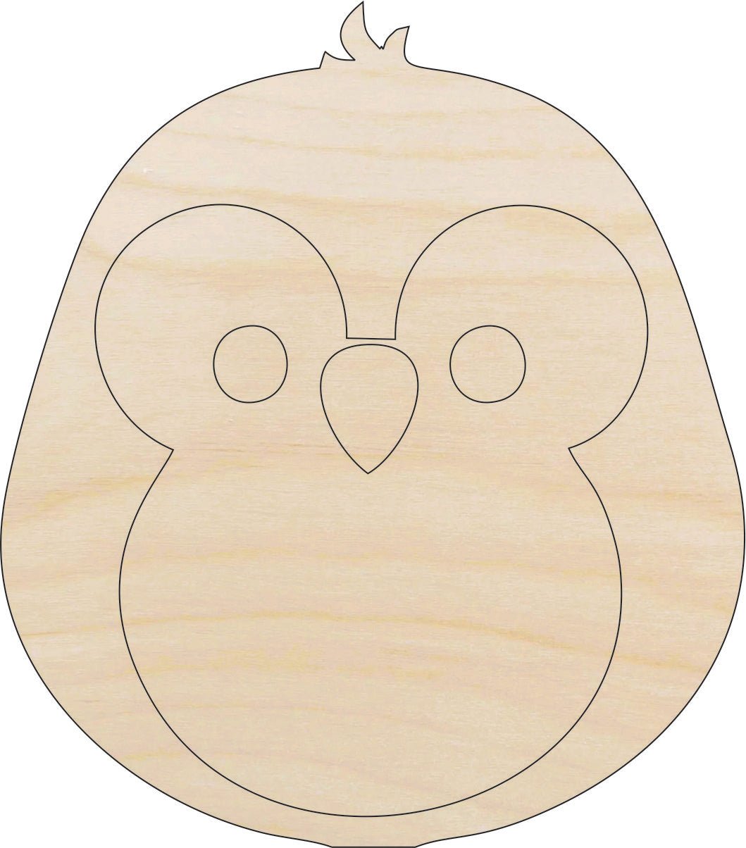 Penguin Wood Craft Shape - Laser Cut Baltic Birch Unfinished DIY Wood Art Supplies BRD6 - The Wood Shape Store