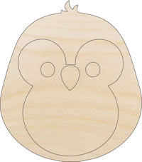 Penguin Wood Craft Shape - Laser Cut Baltic Birch Unfinished DIY Wood Art Supplies BRD6 - The Wood Shape Store