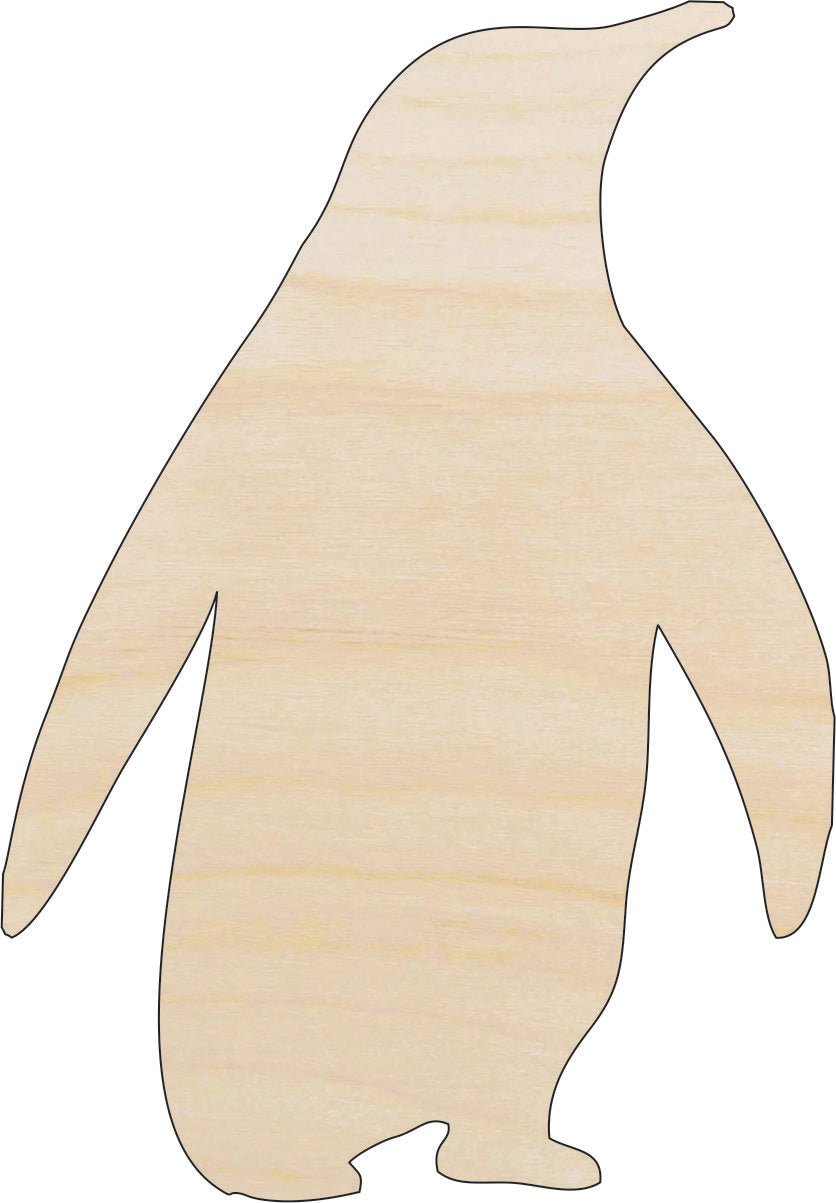 Penguin Wood Craft Shape - Laser Cut Baltic Birch Unfinished DIY Wood Art Supplies BRD89 - The Wood Shape Store