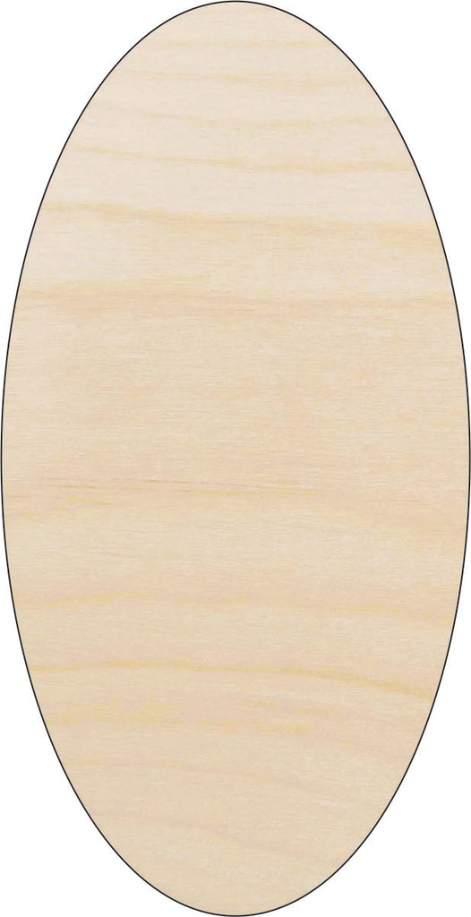 Oval  - Laser Cut Out Unfinished Wood Craft Shape BSC10